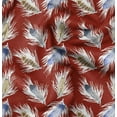 thumbnail image 1 of Soimoi Red Moss Georgette Fabric Print Feather Print Sewing Fabric Yard 42 Inch Wide, 1 of 6