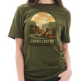 thumbnail image 3 of Big Size Grand Canyon National Park Cotton Short Sleeve Deluxe Jersey Graphic Shirt - Army Green 2XL, 3 of 4