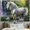 thumbnail image 2 of Nawypu  Fairy Tale World Tapestry Unicorn Tapestry Wall Hanging Magical Forest Tapestry Fantasy Animals Rainbow Waterfall Tapestries Hanging for Bedroom Decor Living Room (Multi), 2 of 6