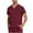 Wine, variant on Fancifize Scrub Tops for Men Stretch V Neck Medical Uniform Scrub Top with Pocket Lightweight Breathable Comfort Fit Workwear