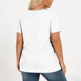 thumbnail image 6 of Gamivast Pleated Blouses for Women Plus Size Short Sleeve Scoop Neck Casual Tunic Tops Solid Color Loose Fit Flowy Shirts Lightweight Comfortable Summer Wear for Leggings Size L-XXXXL, 6 of 6