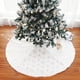 thumbnail image 4 of Falda de árbol de Navidad de 78/90/120cm, Alfombra de piel sintética, copo de nieve, alfombra de felpa blanca para el hogar, árbol de Navidad, decoración de Año Nuevo, adorno de delantal de Noel, 4 of 4