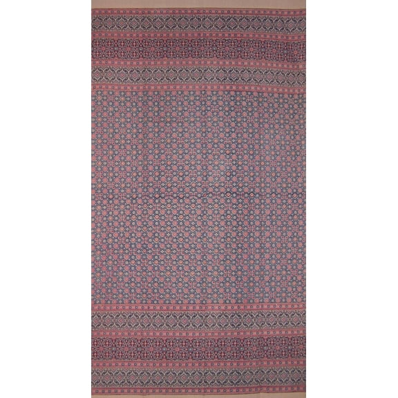 Moroccan Foulard Print Curtain Drape Panel Cotton 46" x 82" Salmon Pink