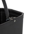 thumbnail image 5 of DecMode 17" Black Leather Handmade Box Style Single Slot Magazine Holder with Arched Handles, 5 of 9