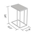 thumbnail image 4 of Safdie & Co. 20"L C-Shape Black Metal Legs Accent Table in Dark Grey, 4 of 4