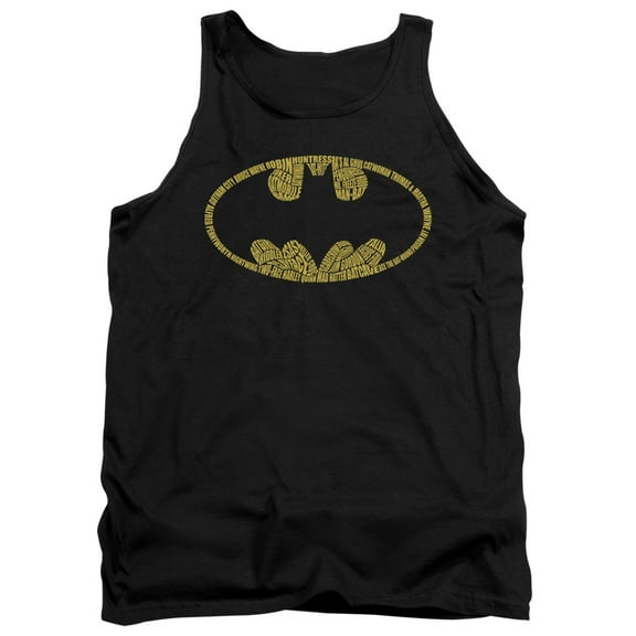 Batman Word Logo Adult Tank Top Black