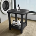 thumbnail image 2 of Side Table for 7-Piece HDPS Outdoor Sofa Patio Furniture Set, Black, 2 of 4