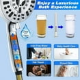 thumbnail image 5 of Filtered Shower Head 10" Rain Shower Head with Handheld Spray Dual Filter for Hard Water Rainfall Showerhead with 10 Setting Handheld Built-in 2 Power Wash +12" Shower Extension Arm,79" Hose & 4 Hooks, 5 of 5