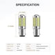 thumbnail image 2 of 10X Super Bright LED 1157 LED Light Bulb P21/5W BAY15D LED Bulbs With 33SMD 5730 Chipsets Xenon White, 2 of 5