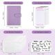thumbnail image 3 of Cash Envelopes for Budgeting,A6 Budget Binder,Binder Pockets,Expense Budget Sheets,Money Folder Wallet Organiser(Purple), 3 of 5