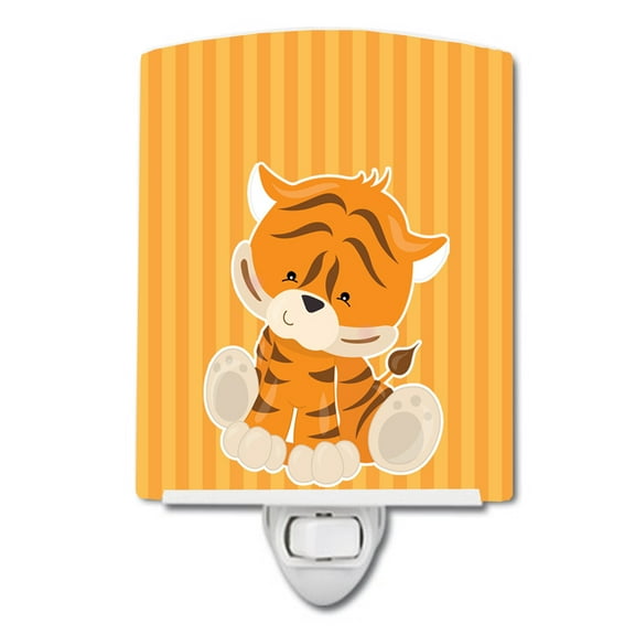 Caroline's Treasures BB8611CNL Tiger Ceramic Night Light, 6x4x3", multicolor