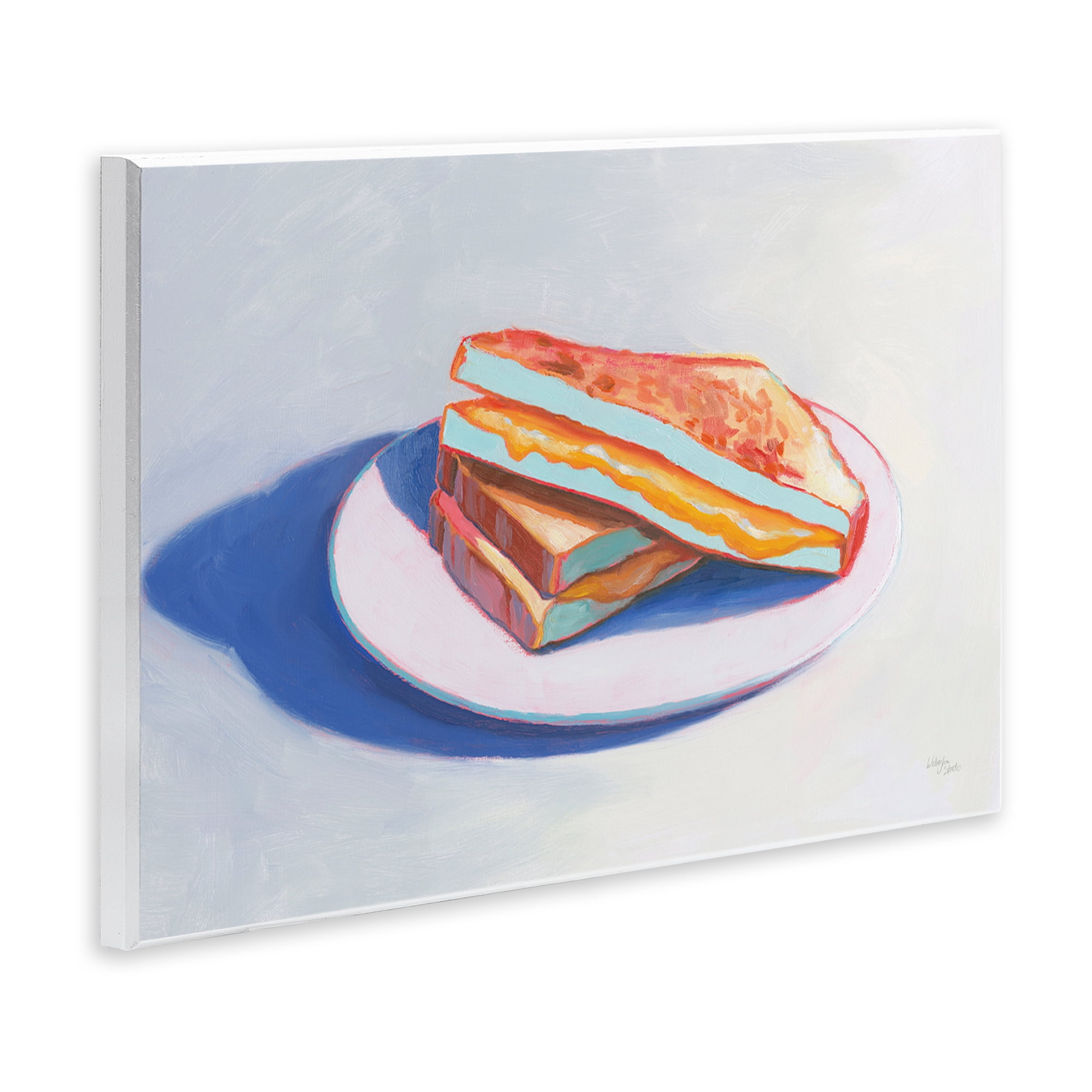 Stupell Industries Grilled Cheese Meal Food & Beverage Painting Unframed Art Print Wall Art, 15 x 10