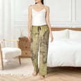thumbnail image 6 of Lsque Vintage World Map Print Women's Pajama Pants, Lounge Pant - Comfortable Home Wear,Elastic Waistband, Stylish Design-XX-Large, 6 of 9