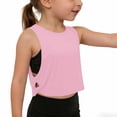 thumbnail image 2 of breaise Girls Crop Tank Top Soft Hollow Out Athletic Tops Summer Yoga Workouts Running Sleeveless Shirt, 2 of 9