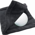 thumbnail image 2 of suxuMhao Golf Towel with Retractable Carabiner,2 Pieces Stain Resistant Golf Ball Cleaning Towel & Golf Club Towel, Gray, 4.72×4.72 IN, Absorbent, Durable for Golfers on Course/Driving Ranges​, 2 of 4
