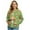 Black-Moon Moon Star, variant on Birds Floral Printed Sweatshirts for Women Long Sleeve Jackets V Neck Outerwear Jacket Fall Winter Clothes, L