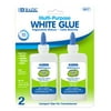 BAZIC White Glue 1.25 Oz. (37mL), All Purpose Adhesive Bond Photo DIY Craft Slime Making, for Office School Home Art Projects, (2/Pack), 1-Pack…