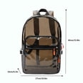 thumbnail image 2 of Clear PVC Backpack Waterproof Transparent Daypack Heavy Duty Bag for Students Travel Stadium Friendly Large Capacity Storage Organizer, 2 of 3