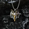 thumbnail image 6 of European and American style Viking Fox 14K White Gold  Men's Pendant  Jewelry Necklace Holiday Gift, 6 of 7