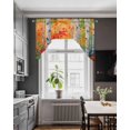 thumbnail image 3 of Modern Oil Painting Swag Valances for Windows, Small Curtains Drapes, Summer Tree Leaves Yellow Green Kitchen Window Curtains Over Sink Window Treatment Valance for Bedroom/Bathroom 56"x36", 3 of 5