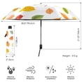 thumbnail image 3 of FORMRS Travel Umbrella Folding Auto Open Close Windproof Rain UV Protection, Yellow Leaves, 3 of 8