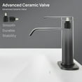 thumbnail image 6 of Black Bathroom Faucet 1 Hole - Faucet for Bathroom Sink with Metal Pop-up Drain, Supply Lines and Deck, Waterfall Bathroom Faucet Single Handle Modern Bathroom Sink Faucet, 6 of 18