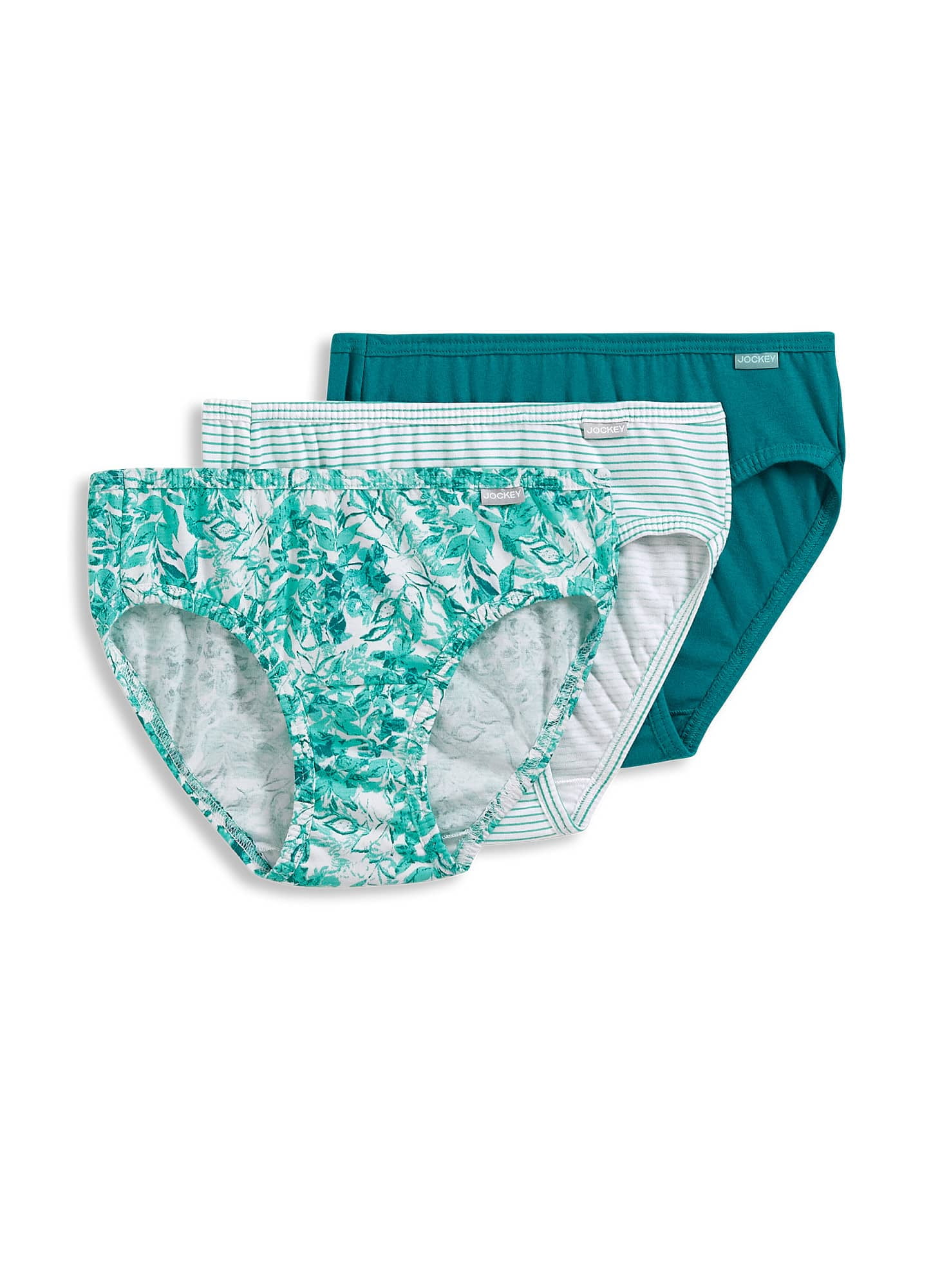 Jockey Womens Elance Bikini 3 Pack Underwear Bikini Briefs 100 cotton