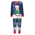 thumbnail image 2 of Family Matching Christmas Pajamas Set Cartoon Penguin Print Long-Sleeved Tops Snowflake Trousers, 2 of 10