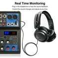 thumbnail image 3 of 6 Channel Compact Mixer with 99 DSP Effects, MP3 and , Portable Sound Board DJ Mixer for Recording, Karaoke, Live Broadcast and Home Entertainment, 3 of 7