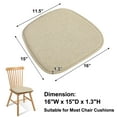 thumbnail image 4 of Shinnwa Chair Cushions for Dining Chairs Set of 4 Comfortable Kitchen Chair Pads Slip Resistant Backing Washable Seat Cushions,15" x 16",Beige, 4 of 6