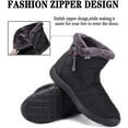 thumbnail image 3 of Womens Snow Boots Winter Fur Lined Ankle Boots Ladies Side Zipper Warm Lightweight Booties Outdoor Anti-Slip Girls Walking Boots, 3 of 7