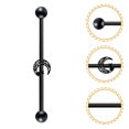 thumbnail image 4 of Ear Stud Women Moon Earring Girls Personalized Ear Stud Piercing Earrings, 4 of 9