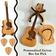thumbnail image 2 of Wooden Acoustic Guitar Pick Box with Stand Portable Guitar Picks Storage F9Q7, 2 of 9