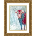 thumbnail image 1 of Ogren, Sarah 23x32 Gold Ornate Wood Framed with Double Matting Museum Art Print Titled - Bull, 1 of 4