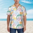 thumbnail image 4 of Balery Zebra Colourful Print Men's Hawaiian Shirts Short Sleeve Beach Shirt Relaxed Fit Vacation Button Down Shirts-XX-Large, 4 of 9