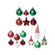 thumbnail image 3 of 32 piezas de adornos navideños, bolas navideñas, manualidades para decorar el árbol de Navidad. rojo verde, 3 of 8