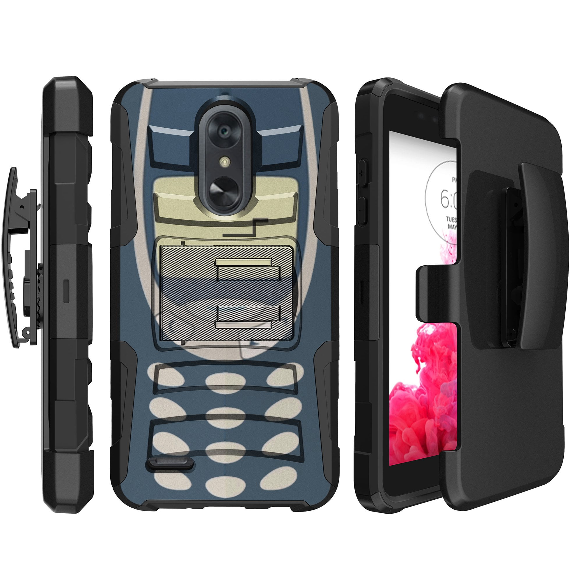 Retro Tech Case for LG Aristo 2 / Tribute Dynasty / Fortune 2 Holster ...