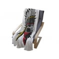 thumbnail image 4 of Skull Soft Flannel Fleece Throw Blanket, Skull Sketch with Feathers and Veil American Work of Art Print, Cozy Plush for Indoor and Outdoor Use, 50" x 70", Red Grey Yellow, by Ambesonne, 4 of 6