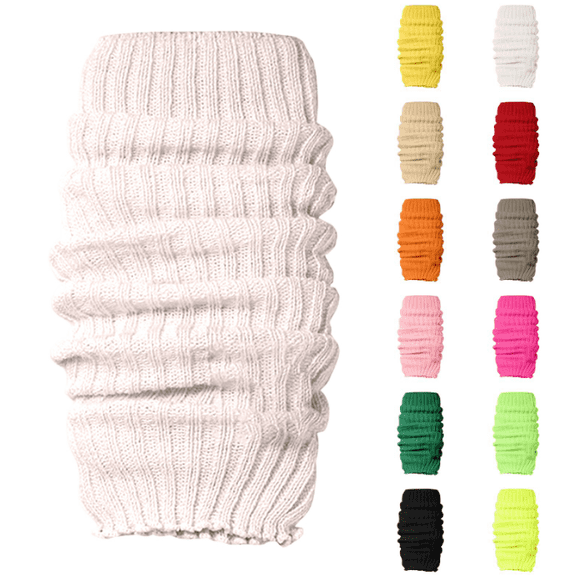 Leg Warmers for Women 80s Ribbed Knitted Long Socks for Party Sports Ballet Dance Skating Yoga Junior (Light pink)