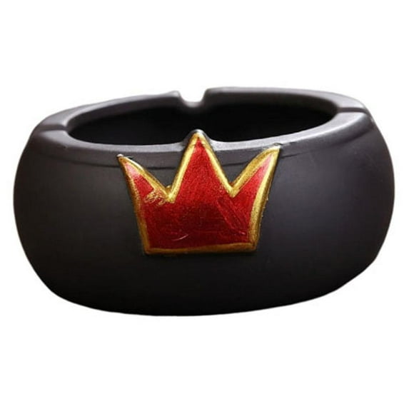 Creativo Cerámica Moda De Gres Negro Soporte Para Sala De Decoración de Oficina Grand roja Colco Cenicero de cerámica decorativo