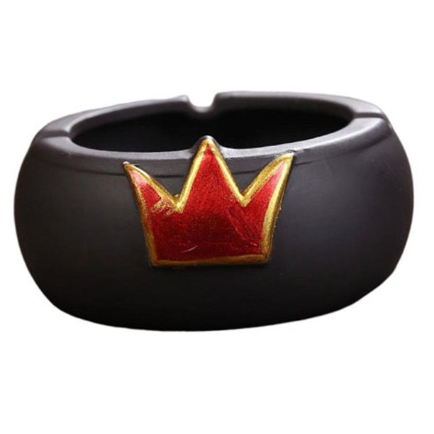 creativo a prueba , para de oficina de cerámica negra de gres, accesorios para de decoración de roja perfecl Cenicero de cerámica decorativo
