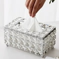 thumbnail image 5 of Crystal Tissue Box Cover Rectangular Paper Box Tissue Box Holder for Bedroom Bathroom Office, 5 of 7