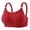 Red, variant on Tsesme Wireless Bras for Women Comfy Push up Full Cup Support Everyday Textured Bra Plus Size