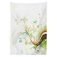 thumbnail image 3 of Ambesonne Floral Tablecloth Rectangular Table Cover, Flowers Ivy Leaves Ivy, 60"x90", Earth Yellow Burgundy, 3 of 4