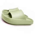 thumbnail image 3 of Zapatillas de baño para mujer, para interior y exterior, sencillas, modernas, suaves, de EVA, para ducha en casa, tallas 38 a 39, para pies de 9,8 pulgadas de largo, color verde, 3 of 12