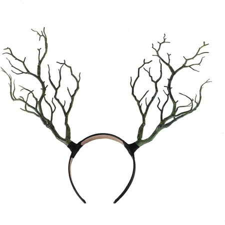 

Yazoeiaing 1Pc Branch Antler Headband Deer Antler Hairband Fairy Antler Headpiece Tree Branch Headdress for Christmas Party Q2A-1340