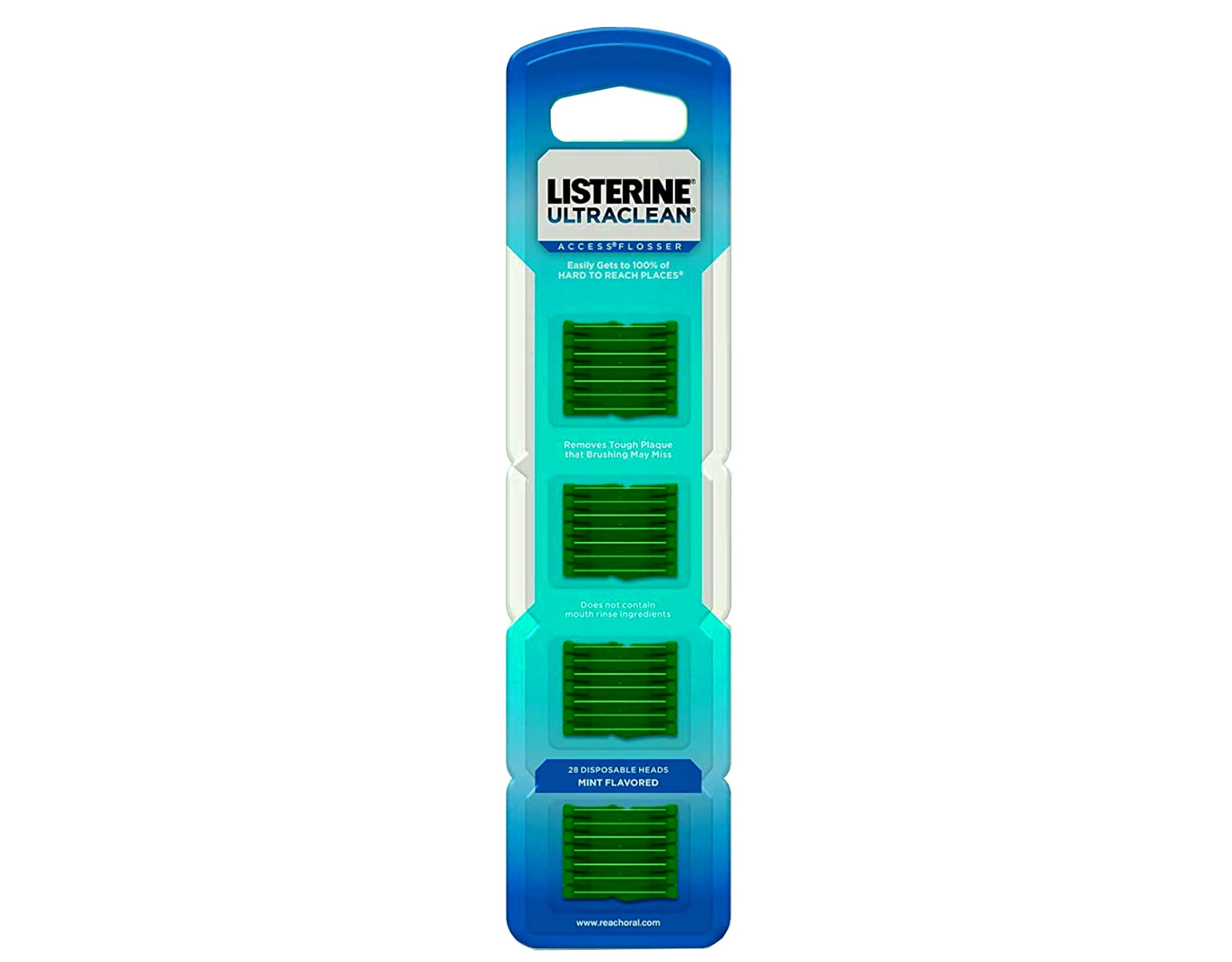 Listerine Ultra Clean Access Flosser Mint Refill Heads, 28 Count (Pack Of 6) C17
