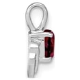 thumbnail image 5 of Auriga Fine Jewelry 14K White Gold Garnet and Diamond Pendant for Women (L-12.3mm, W-7.5mm), 5 of 6