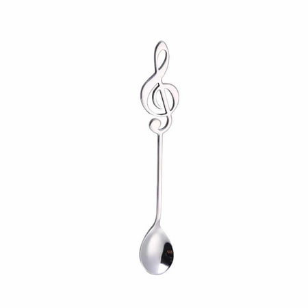 

Jygee Stainless Steel Musical Note Dessert Spoon Coffee Stirring Milktea Tea Ice-cream Scoop Tableware