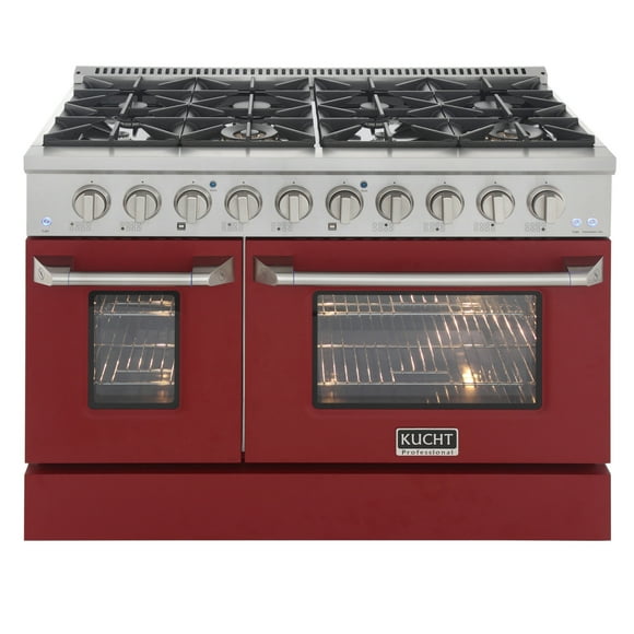 KUCHT Professional 48-in Propane Gas Range with 8 Burners Grill/Griddle and Convection Oven